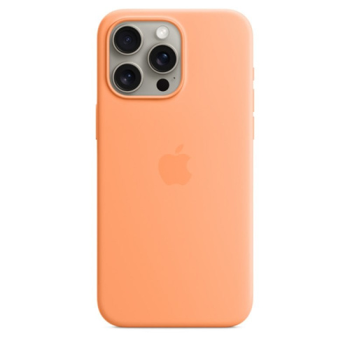 Чохол iPhone 15 Pro Max Silicone Case with MagSafe orange sorbet  - UkrApple