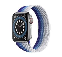 Ремінець xCase для Apple watch 42/44/45/49 mm Milanese Loop Rainbow blue white
