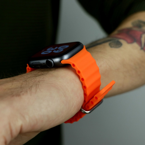 Ремінець для Apple Watch 42/44/45/49 mm Ocean Band black orange: фото 18 - UkrApple