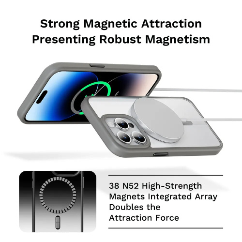 Чохол iPhone 15 Pro Rock Guard Clear with Magnetic black : фото 3 - UkrApple