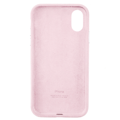 Чехол накладка для iPhone XS Max Alcantara Full pink sand: фото 2 - UkrApple