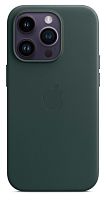 Чохол iPhone 14 Pro Leather Case with MagSafe A forest green