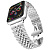 Ремінець для Apple Watch 42/44/45/49 mm Metall New 5-bead silver: фото 3 - UkrApple