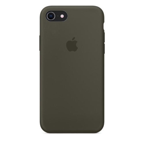 Чехол накладка xCase для iPhone 7/8/SE 2020 Silicone Case Full темно-оливковый - UkrApple