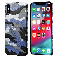Чехол накладка xCase на iPhone Х/XS Blue Camouflage case