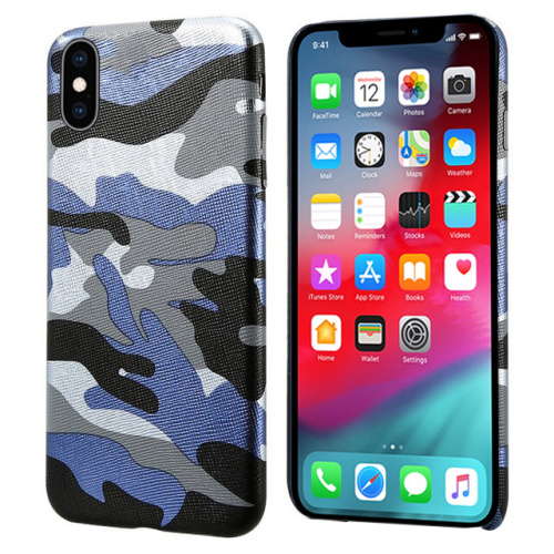 Чехол накладка xCase на iPhone Х/XS Blue Camouflage case - UkrApple