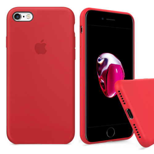 Чехол накладка xCase для iPhone 6/6s Silicone Case Full красный - UkrApple