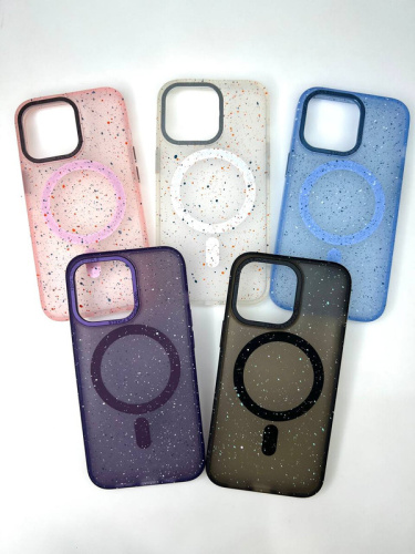 Чохол iPhone 14 Pro Splattered with MagSafe purple: фото 2 - UkrApple