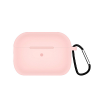 Чехол для AirPods PRO silicone case pink sand с карабином
