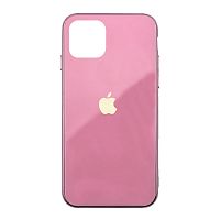Чохол накладка xCase на iPhone 11 Pro Max Glass Case Logo Metallic pink