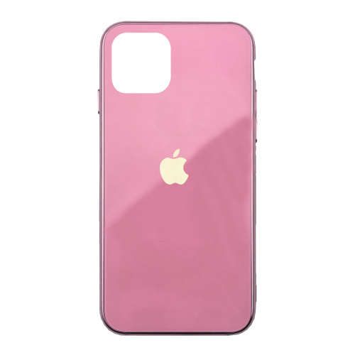 Чохол накладка xCase на iPhone 11 Pro Max Glass Case Logo Metallic pink - UkrApple