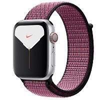 Ремінець xCase для Apple Watch 42/44/45/49 mm Nylon Sport Loop Indigo pink