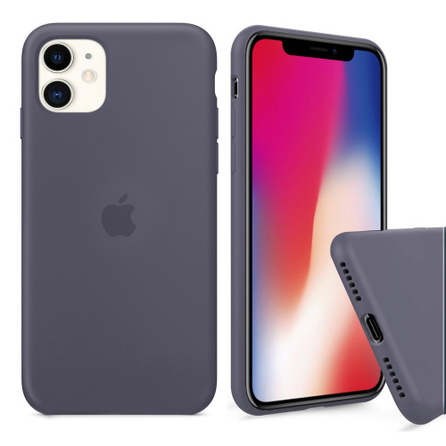Чохол накладка xCase для iPhone 11 Silicone Case Full lavender gray - UkrApple