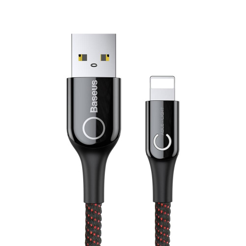 USB кабель Baseus Lightning C-shaped 2.4A 1m black: фото 2 - UkrApple