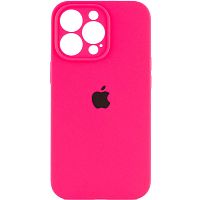 Чохол накладка iPhone 13 Pro Max Silicone Case Full Camera Electric pink