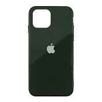 Чохол накладка xCase на iPhone 11 Glass Case Logo Metallic forest green 