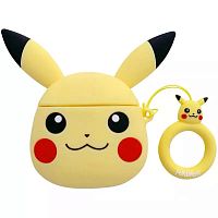 Чехол для AirPods/AirPods 2 silicone case 3D series Pikachu yellow