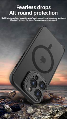 Чохол iPhone 15 Pro Stand Camera with MagSafe dark blue : фото 7 - UkrApple