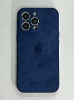 Чохол для iPhone 13 Pro Max Alcantara Full Camera Blue