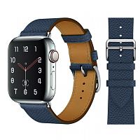 Ремінець xCase для Apple watch 42/44/45/49 mm Hermes New Leather midnight blue