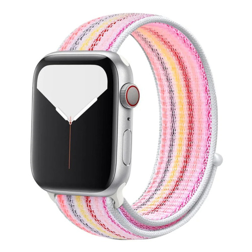 Ремінець xCase для Apple Watch 42/44/45/49 mm Nylon Sport Loop stripes pink - UkrApple