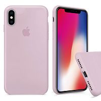 Чехол накладка xCase для iPhone X/XS Silicone Case Full бледно-розовый