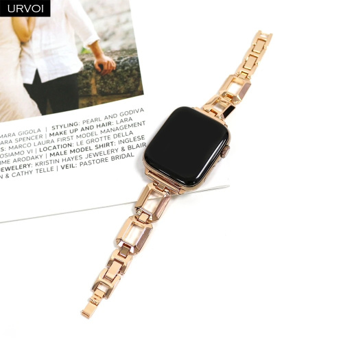 Ремінець для Apple Watch 38/40/41 mm Fashion coarse weaving rose gold: фото 9 - UkrApple