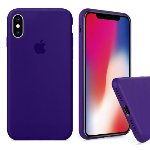 Чехол накладка xCase для iPhone XS Max Silicone Case Full фиолетовый - UkrApple
