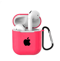 Чехол для AirPods/AirPods 2 silicone case with Apple Coral