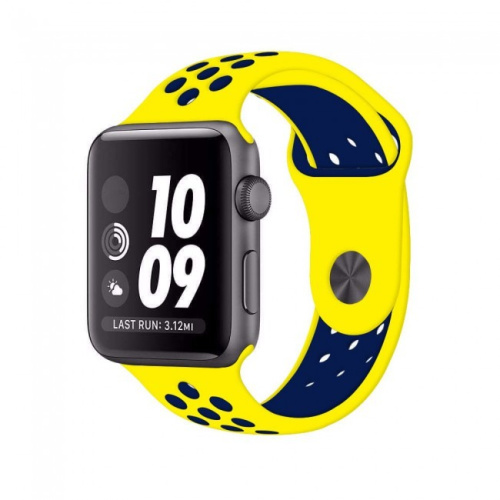 Ремінець xCase для Apple Watch 38/40/41 mm Sport Nike yellow blue - UkrApple