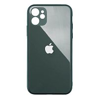Чохол для iPhone 12 Pro Max Glass Pastel Full Camera Pine Green