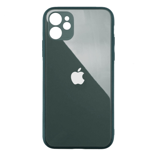 Чохол для iPhone 12 Pro Max Glass Pastel Full Camera Pine Green - UkrApple