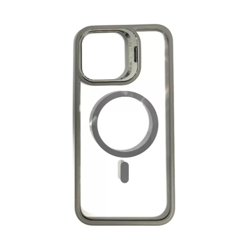 Чохол iPhone 15 Pro Crystal Stand Camera with MagSafe gray - UkrApple