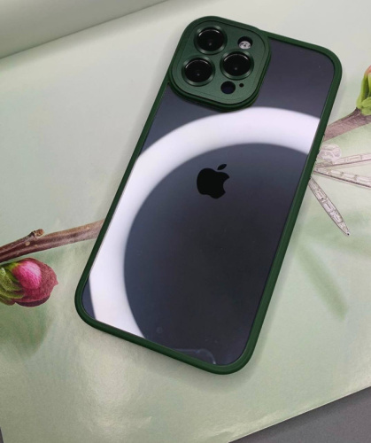Чохол iPhone 13 Pro Max Crystal Case Full Camera green - UkrApple