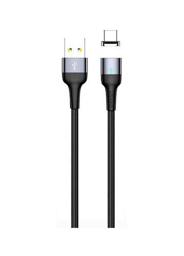 USB кабель Type-C Usams Magnetic U28 1m black  - UkrApple