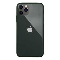 Чохол накладка xCase на iPhone 11 Pro Glass Pastel Case Logo forest green