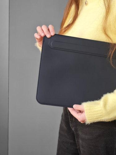 Папка конверт Wiwu Skin Pro2 Leather для MacBook Air/Pro 13'' (2018-2020) gray: фото 10 - UkrApple