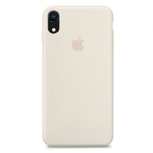 Чехол накладка xCase для iPhone XR Silicone Case Full молочный - UkrApple