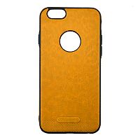 Чехол накладка xCase для iPhone 6/6s Leather Logo Case yellow