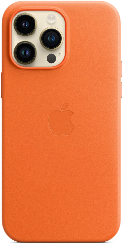 Чохол iPhone 14 Pro Max Leather Case with MagSafe A orange: фото 3 - UkrApple