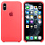 Чехол накладка xCase для iPhone X/XS Silicone Case ярко-розовый: фото 2 - UkrApple