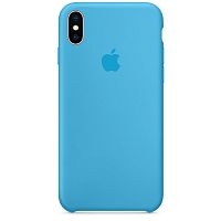 Чехол накладка xCase для iPhone XS Max Silicone Case голубой