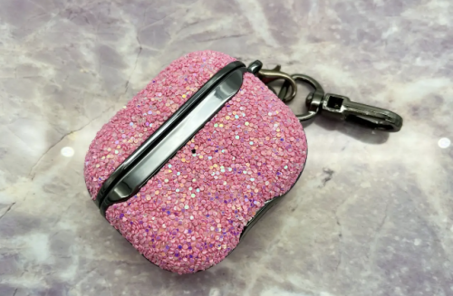 Чохол для AirPods PRO Onegif Onegif Glitter case pink: фото 4 - UkrApple