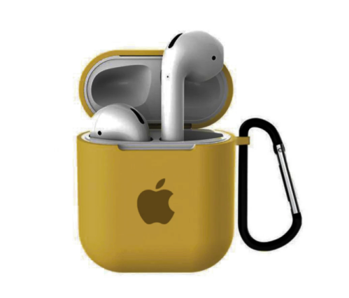 Чехол для AirPods/AirPods 2 silicone case with Apple Gold - UkrApple
