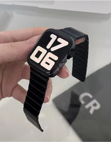 Ремінець для Apple Watch 42/44/45/49 mm Link Metall New Magnetic black: фото 7 - UkrApple