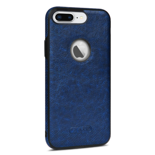 Чехол накладка xCase для iPhone 7 Plus Leather Logo Case blue - UkrApple