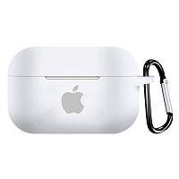 Чехол для AirPods PRO silicone case with Apple White