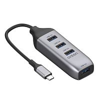 Перехідник Onten HUB type-C to USB*4 95118U gray