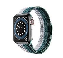 Ремінець xCase для Apple watch 42/44/45/49 mm Milanese Loop Rainbow green white