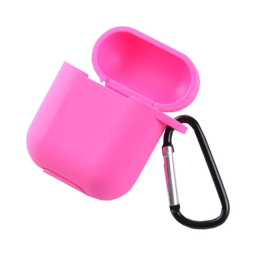 Чехол для AirPods/AirPods 2 silicone case rose pink с карабином - UkrApple